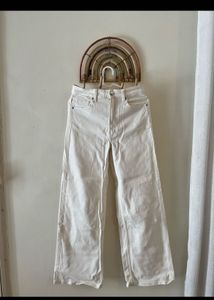 Wide Leg White Jeans