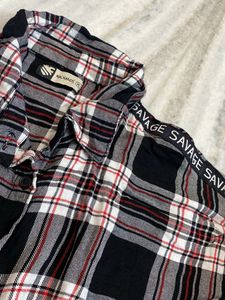 Black White Check Top