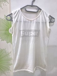 White Net Top For Under Jacket Or Look Sassy