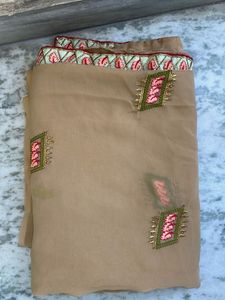 Elegant Embroidered Ethnic Fabric