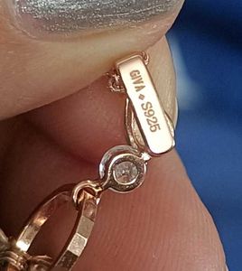 925 Real Silver Butterfly Pendant With Link Chain