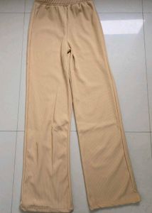 Comfortable Beige Wide Leg Pants