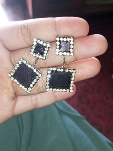 Square Rhinestone Earrings
