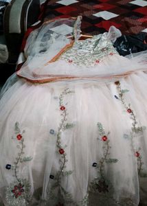 Embroidered Tulle Gown