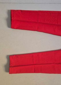 Red Straight Leg Pants