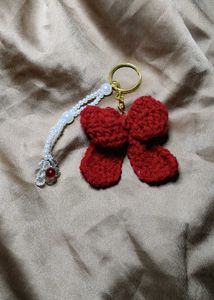 Crochet Bow Keychain