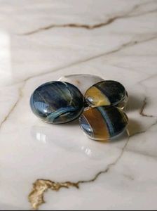Blue Tigers Eye Flat Oval Crystal