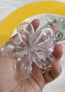 Clear Flower Hair Claw Clip