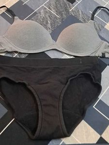 combo Of Four Imported Fabric  Bra N Padded  Panty