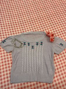 Lavender Top With Floral Embroidery 🌷
