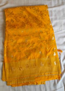 Yellow Floral Saree