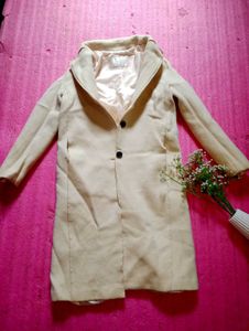 beige colour overcoat