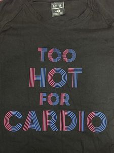 Splash - &#39;Too Hot for Cardio&#39; Reflective Black Tee