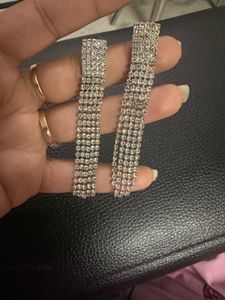 Sparkling Rhinestone Dangle Earrings