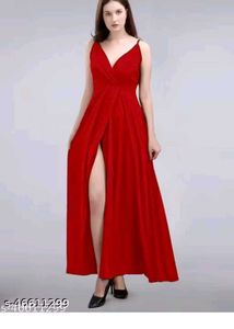 Red Spaghetti Strap Maxi Dress(New)