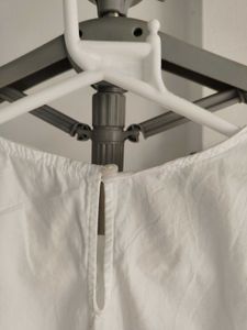 H&amp;M White Short Puff Sleeve Blouse
