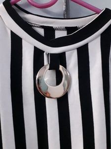 Striped Cold Shoulder Top