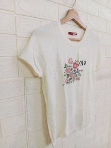 White Floral Tee
