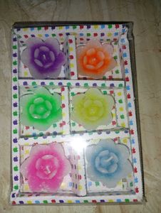 Floral Scented Diya Candles of 6Pcs