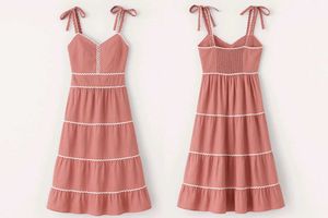 Pink Ruffle Trim Sundress
