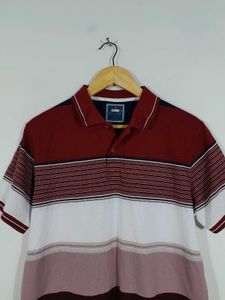 Multi Color Strieped Polo T-Shirt For Men&#39;s