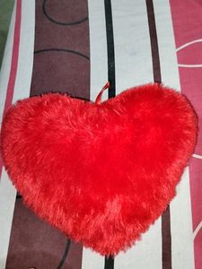 Red Heart Shaped Soft Pillow.