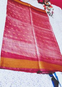 Elegant Pink pure silk  Saree