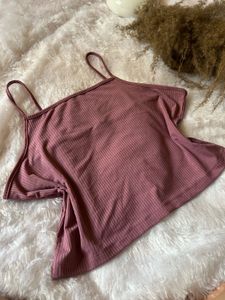 Mauve Ribbed Tank Top