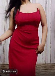 Red  Slitted Maxi Dress