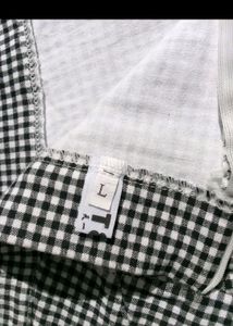 Black And White Check Skirt