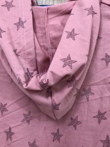 Shimmer Star Mauve Pink Hoodie Top