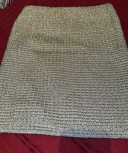 shiny gold pencil skirt