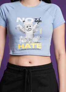 Graphic Print Cropped Tee