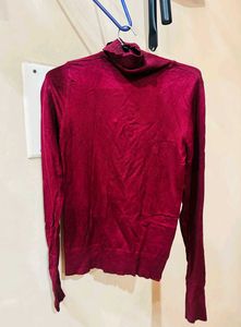Burgundy Turtleneck Sweater
