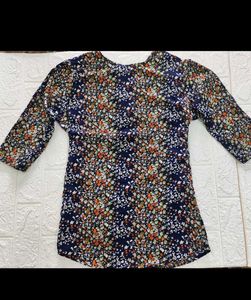 Floral Short Kurti Top