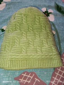 Vintage Patterned Cardigan Free Winter Cap