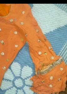 Orange Salwar Suit Set