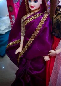 Doll Saree With Blouse (2)and 1 Dress  (No Dolls) #saree #dollsaree #barbie #barbie Doll