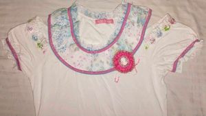 Cute White &amp; Pink Dress