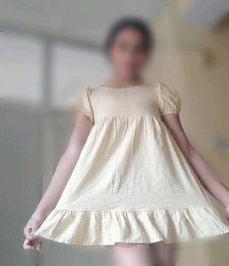 Cute Yellow checked Pinteresty Picnic MiniDress