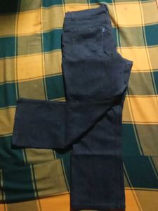 Dark Denim Flared Baggi Jeans