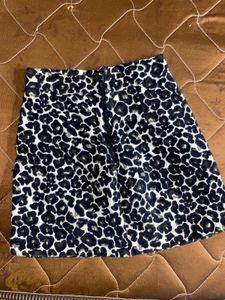 Leopard-Print Mini Skirt