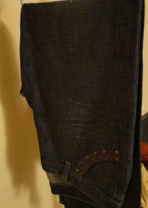 charcol black grey Denim bootcut jeans