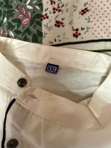Asymmetrical White Button Down