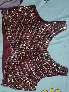 Party wear Lehenga with heavy mirror work b