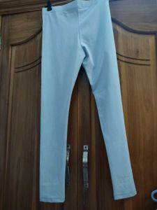 Light Blue Casual Leggings