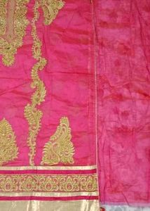 Elegant Pink Embroidered Kurta Set Without Stitch