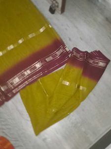 Olive &amp; Maroon New Saree