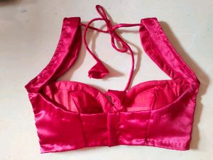 Sweetheart Neck Padded Silk Blouse