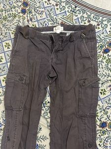 Brown Grey Cargo Pants